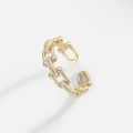 Luxe Link Crystal Ring