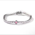 Pink Luxe Clover Tennis Bracelet
