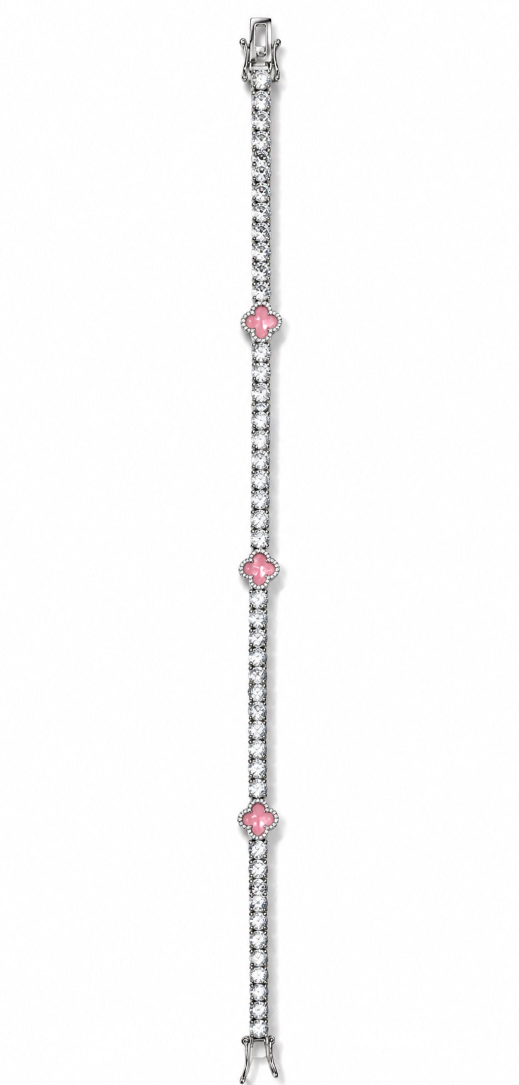 Pink Luxe Clover Tennis Bracelet